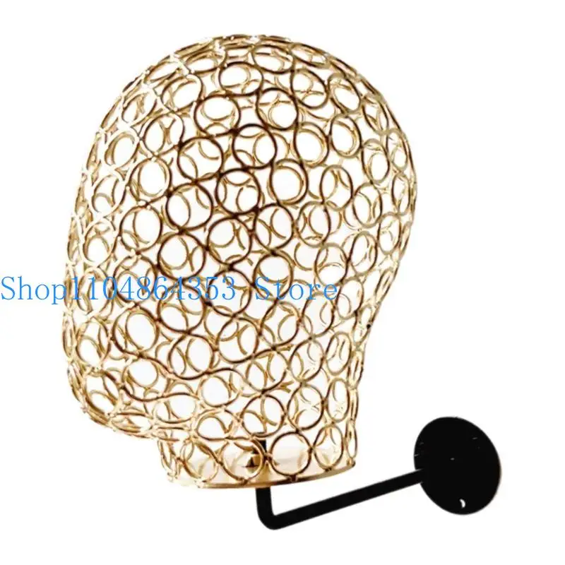 

Универсальная металлическая выставочная витрина для шляп 652F, практичный держатель для демонстрации париков и кепок