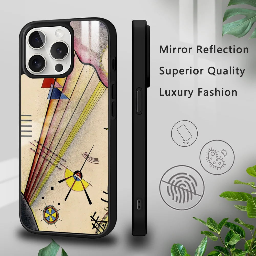 W-Wassily K-Kandinsky Artistic Phone Case For iPhone 16 15 14 13 12 11 Pro Xs Max Mini Plus Celulares Hard Funda Dropshipping