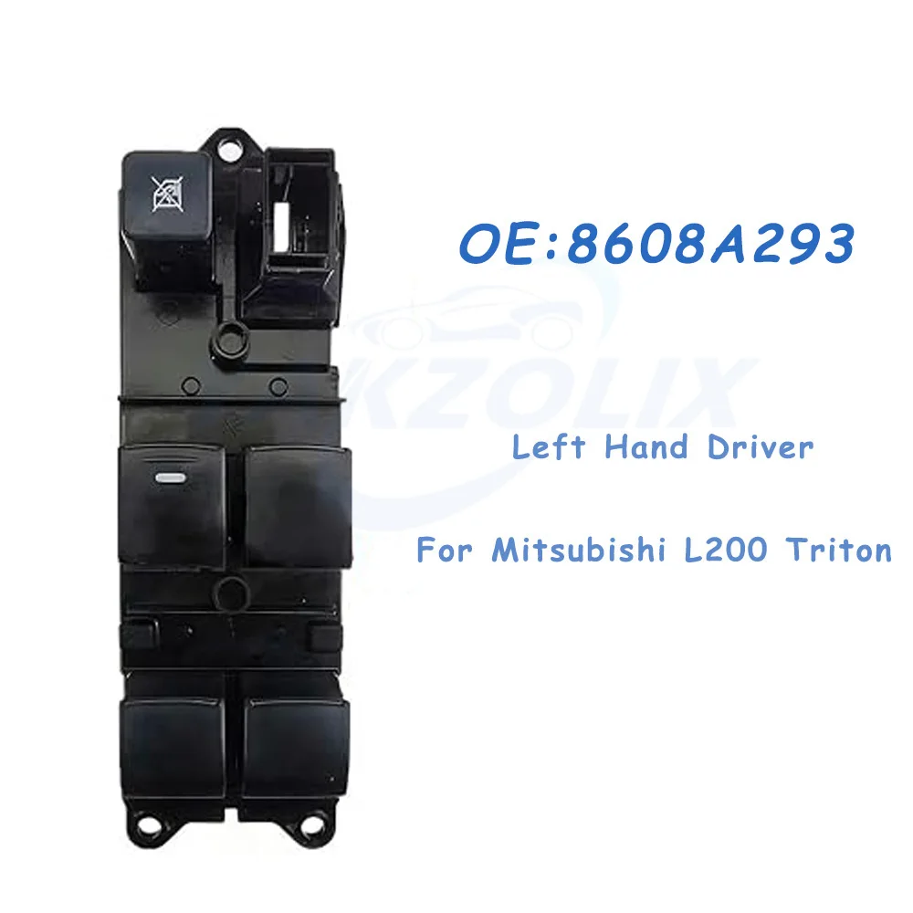 8608A293 Front Left Electric Master Power Window Control Switch for Mitsubishi L200 Triton 2015 2016 2017 2018 2019 2020 2021
