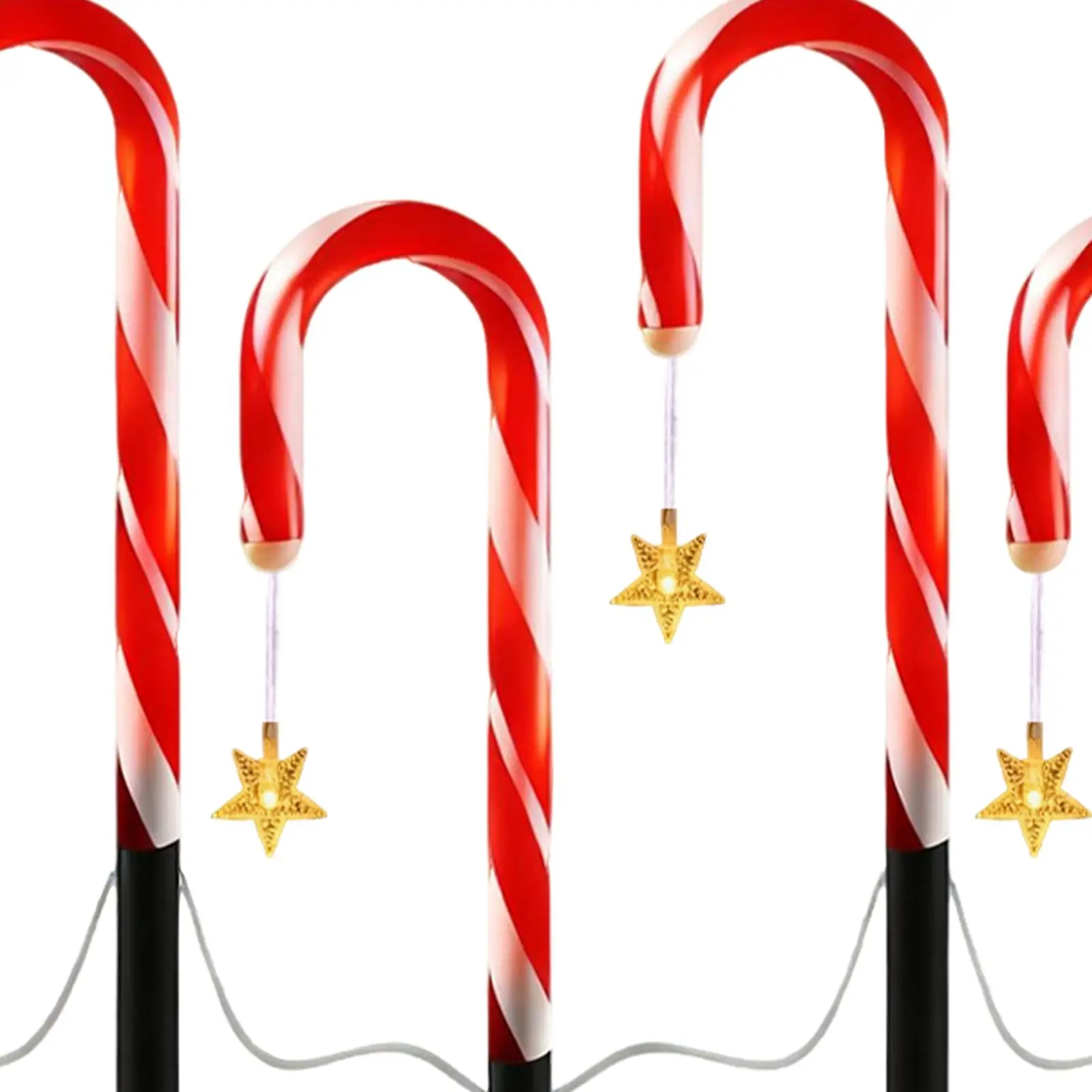 

Солнечные рождественские огни, 30 светодиодных бусин, водонепроницаемые уличные рождественские солнечные лампы из конфетной трости для дорожки, патио, двора, крыльца на заднем дворе