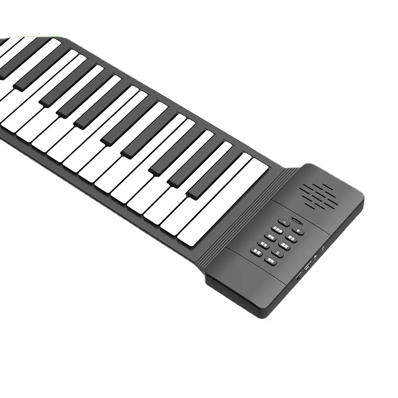 High Quality Portable 88 Keys Children Hand Roll Piano with Horn Lithium Battery Beginner Electronic Piano