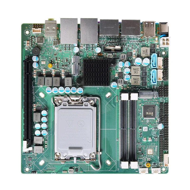 Piesia OEM 13th Raptor Lake-S Intel LGA1700 Industrial Mini PC Mother Board H610 TDP 65W X86 Mini ITX Motherboard with DDR5 64GB