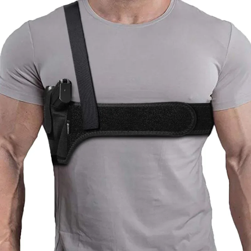 Concealed Pistol Gun Holster Agent Glock 17 19 M9 Handgun Shoulder Pouch Chest Hunting Waist Bag Airsoft Right Hand Holster Belt