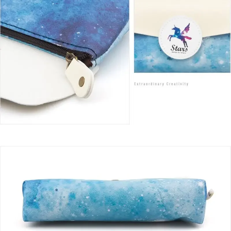 Caixa de lápis estilo romântico com padrão estrelado