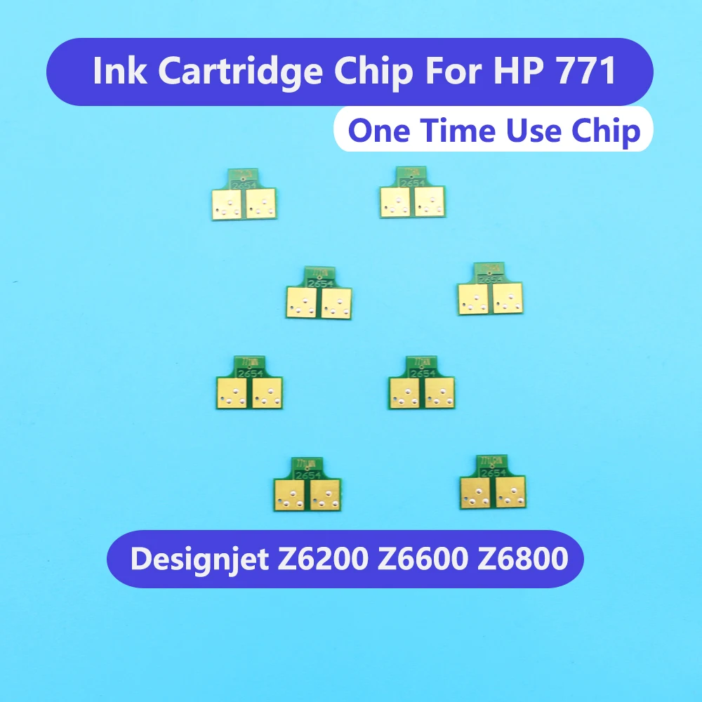 Single Use Chip For HP 771 Ink Cartridge Chip New Upgrade Compatible For HP DesignJet Z6200 Z6600 Z6800 Printer Ink Chips