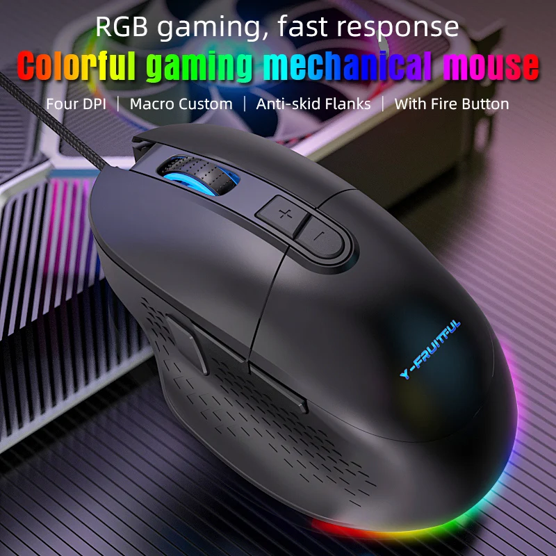 M63 Gaming Mouse Mechanical Esports RGB Computer Wired Mouse Office Notebook Amazon Ebay Cross-border
