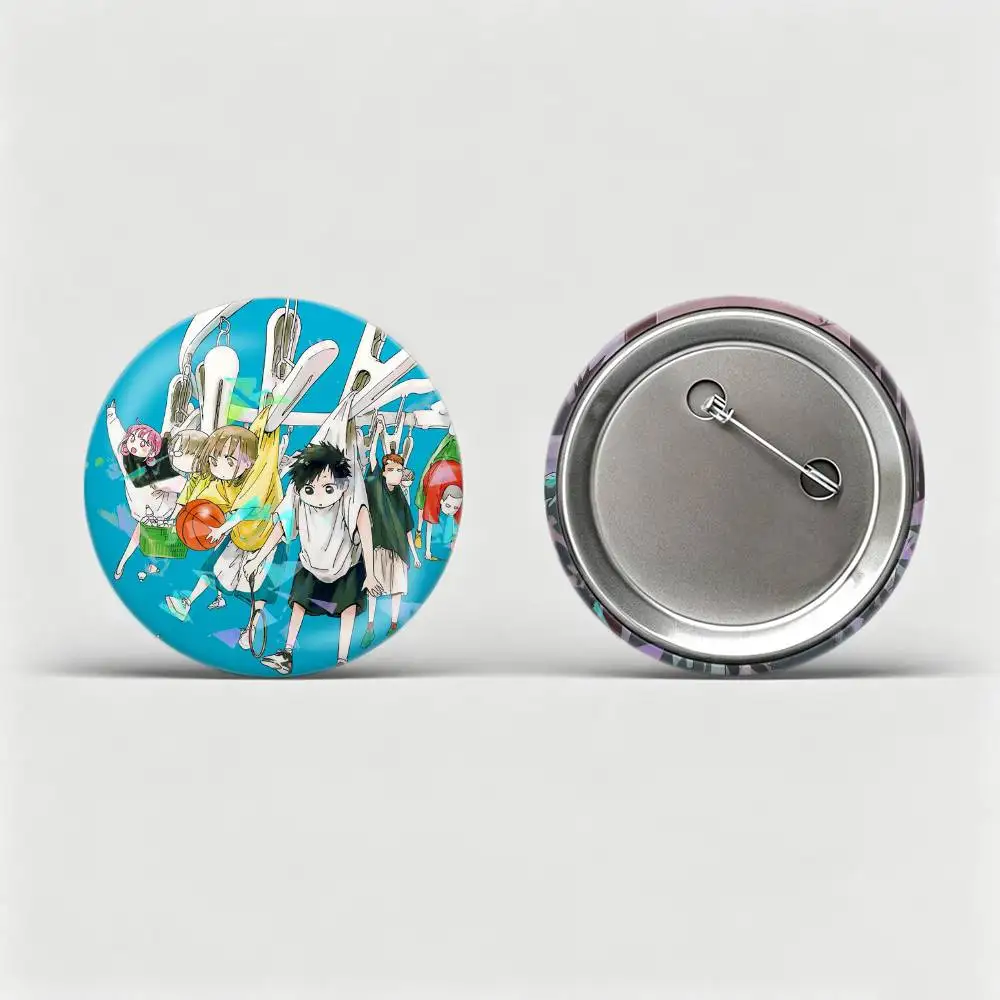 Anime B-Blue Box  Custom Tinplate Round Button Badges Pins Brooches for Clothes Backpack