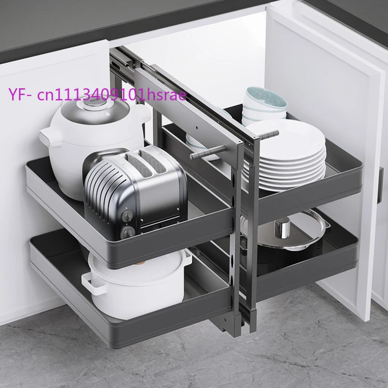 Narrow Kitchen Auxiliary Furniture Sliding Metal Cabinet Organizer Removable Large Spice Storage Drawer
