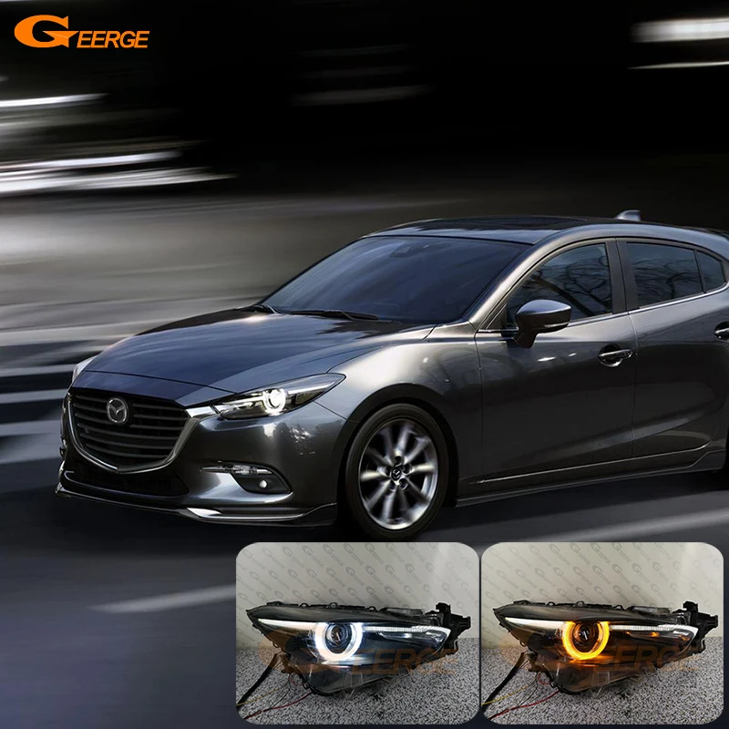 

For Mazda 3 Mazda3 Axela BM BN 2013 2014 2015 2016 2017 2018 2019 Day Light Turn Signal Led Angel Eyes Kit Halo Rings