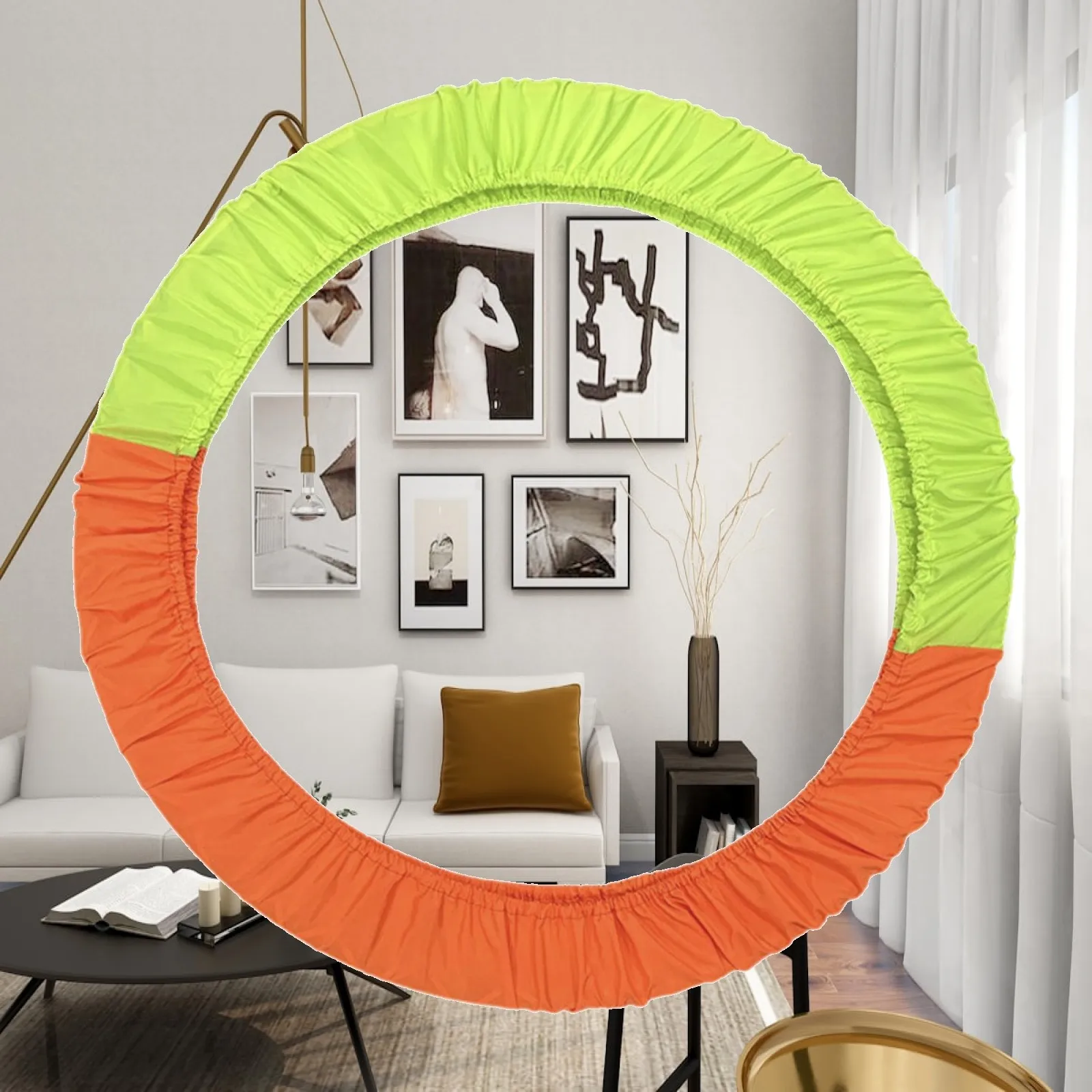 Funda protectora para aros de gimnasia rítmica, compatible con aros de 60 cm a 85 cm, resistente al desgaste.