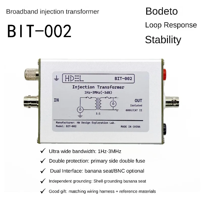 BIT-002 isolation injection transformer frequency response power circuit analysis replaces the J2100A