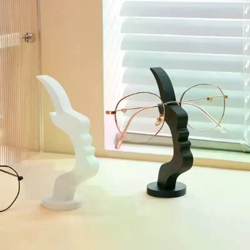 Eyeglass Stand Glasses Stand Bar Shape Human Side Face Interesting Simple Glasses Stand Ornaments