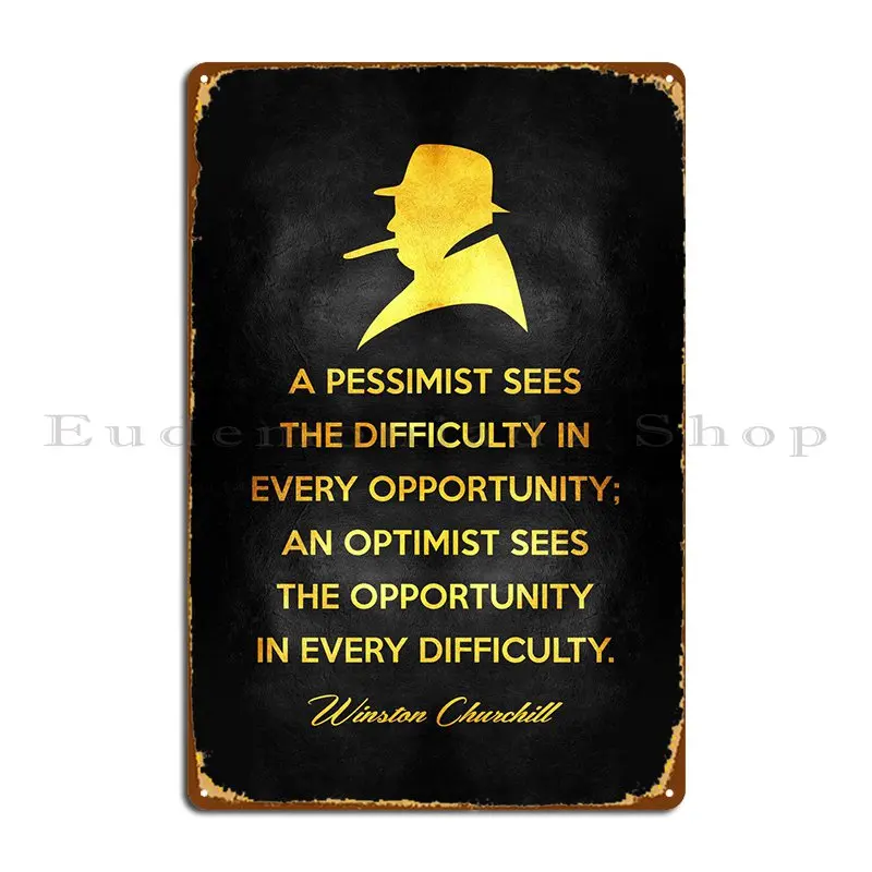 Optimism Opportunity Metal Plaque Poster Create Club Bar Design Wall Cave Tin Sign Poster