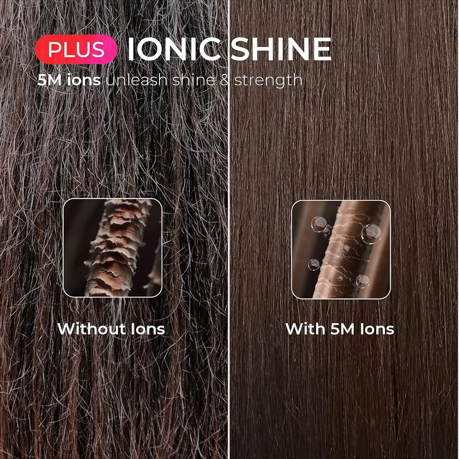 Ionic Hair Straightener Brush - Titanium Coating, 9 Temp Settings, LED Display, Dual Voltage view 5