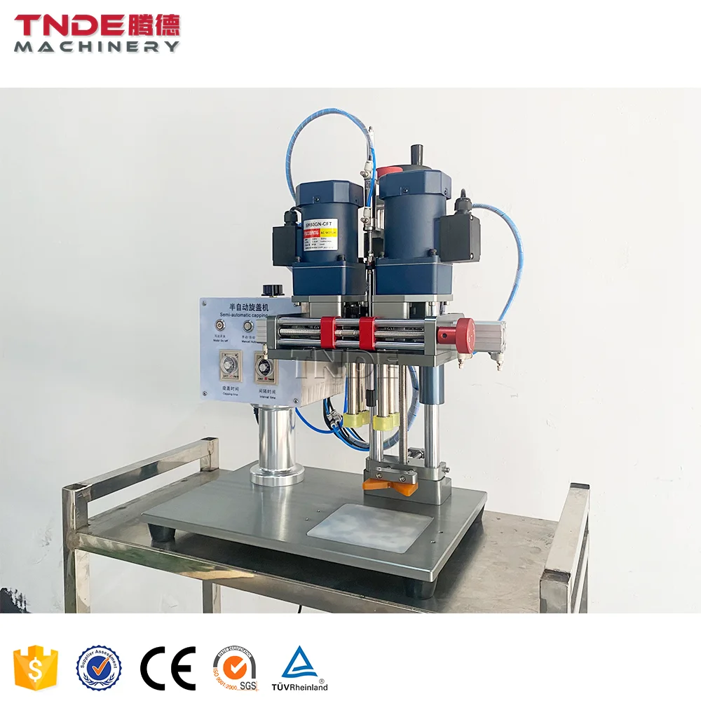 

Semi Automatic Electric Vial Capping Machine Manual Tabletop Plastic Bottle Capper for Pet Bottles