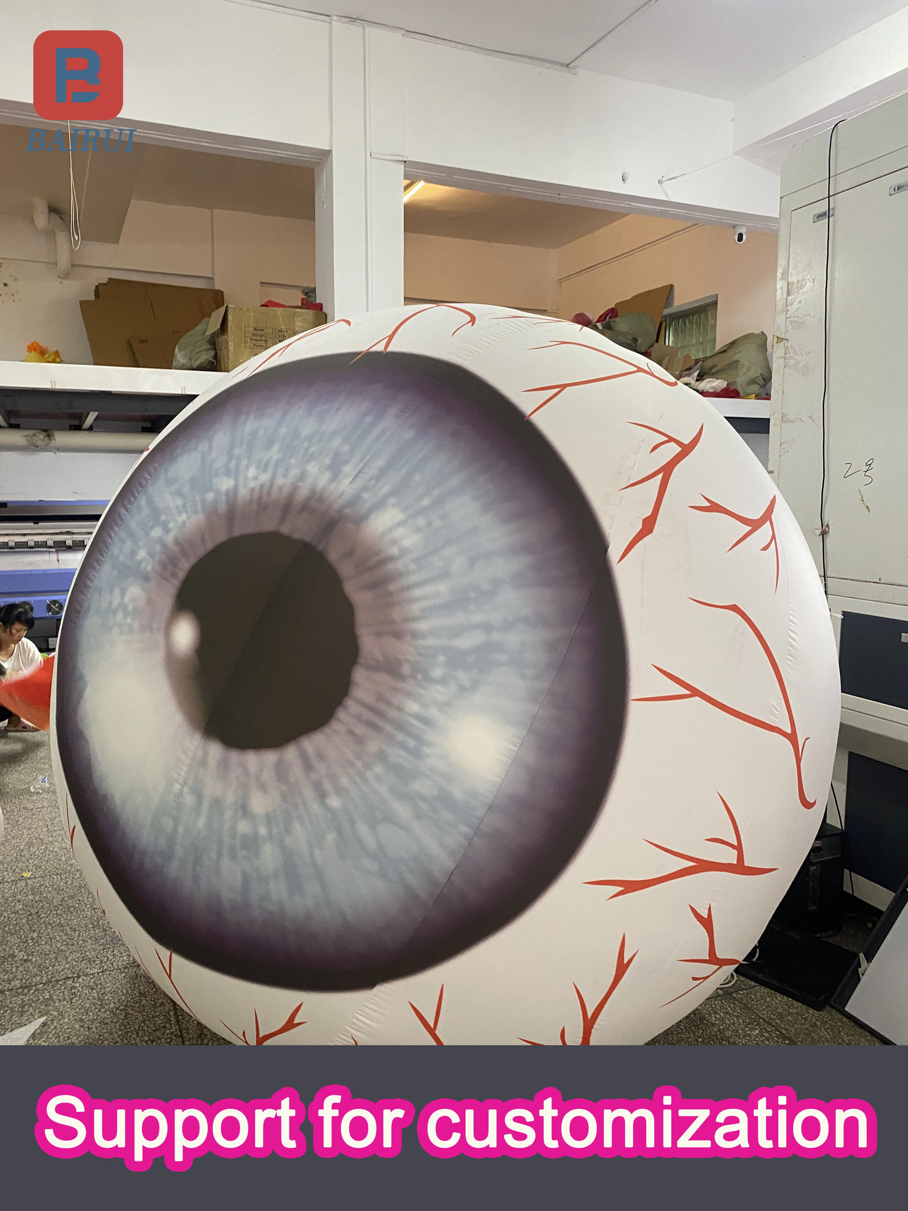 Inflatable simulation large creative horror Halloween eyeball inflatable model custom hanging atmosphere activity decoration