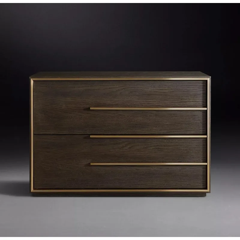 Furniture American retro solid wood bedroom bedside table side table modern simple light luxury household side cabinet