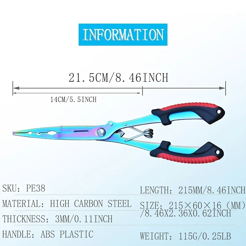 Pinza da pesca multiutensile premium in acciaio inossidabile di Ultimate Angler - Dispositivo di rimozione dell'amo, taglialine, apri anelli