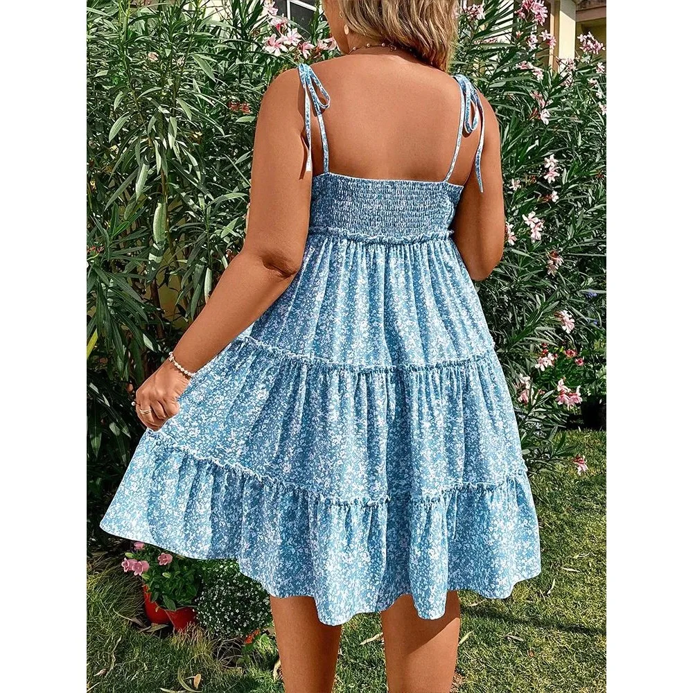 plus Size Women's Sling Ba Cutout ort Dr Ele Design Versatile Sle for Various Ocns 00% Other Material