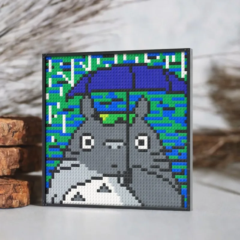 

948PCS MOC Totorosad Brick Art Mosaicsda Building Blocks Set, Classic Anime Character, Creative DIY, Relive Childhood Memories!