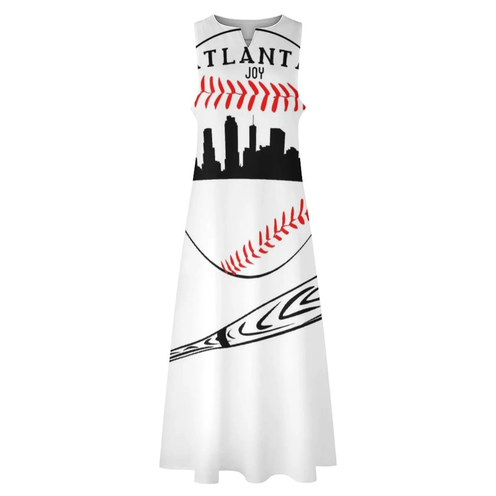 Atlanta béisbol diseño camiseta vestido largo vestidos de novia para mujer vestido largo mujer vestido mujer verano 2025