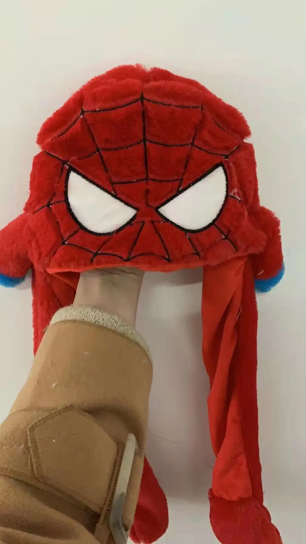 2025 Hot Spiderman Air Bag Stuffed Animals & Plush Hat Rabbit Ears Hat A Pinch of Ears Will Move The Rabbit Colorful Cap