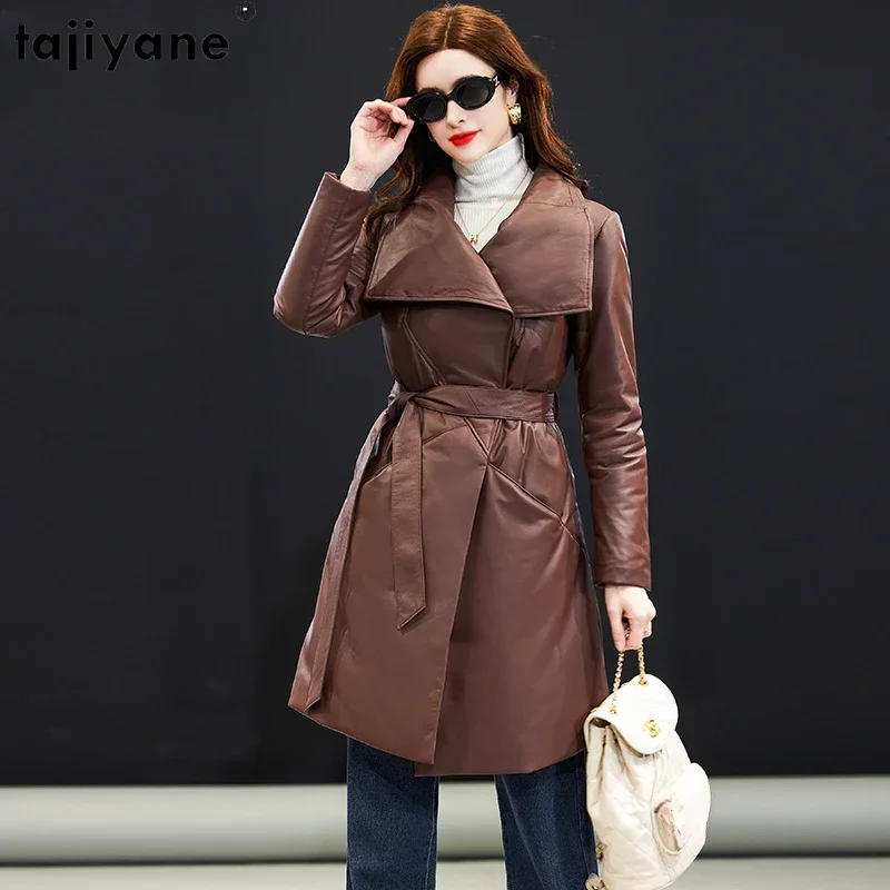 

Tajiyane Real Sheepskin Leather Jacket Women Genuine Winter Clothes Women Korean Style Goose Down Coats Luxury Parkas Chaquetas