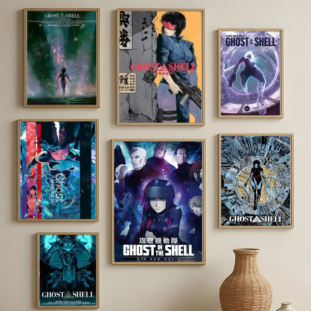 Ghost in the Shell Poster Versatile HD Waterproof Wall Art Self-Adhesive Decor for Any Space Ideal Gift
