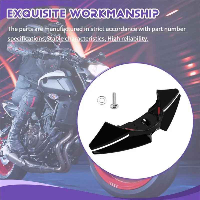 【Caccia di prezzo! !】Alette per carenatura aerodinamica dell'ala del vento del labbro inferiore Spoiler anteriore Downforce per moto MT-07 MT07 2025+
