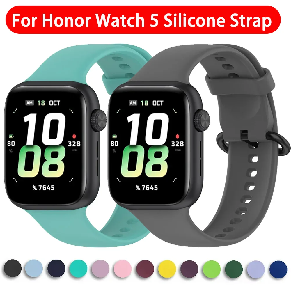 Bracelet de montre en Silicone officiel pour Honor Watch 5 Bracelet de Sport Bracelet de remplacement pour Honor Watch 5 Bracelet Correa accessoire ceinture