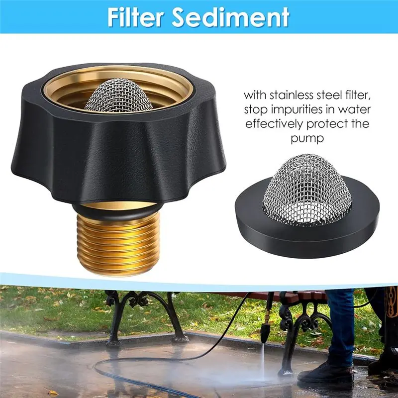 AEE2-Garden Hose Pressure Washer Adapter 3/4 Female To 3/8 Male Water Inlet For Simpson Clean Multiple Pressure Washer Pumps
