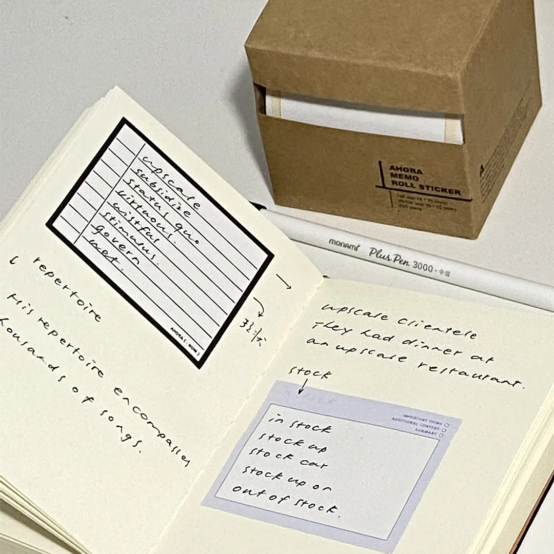 Skytronic 250 fogli Sticky Memo Note Creative INS Notepad Paper Message Paper Journal Agenda studio Pull Out Design Pocket Book