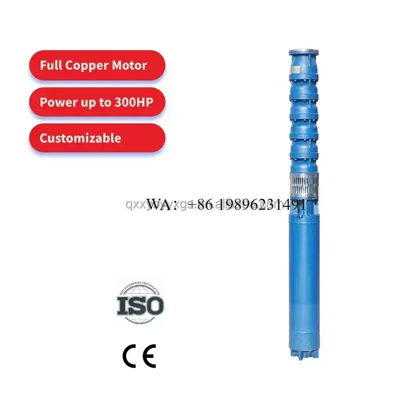 Wmwmnu for High Quality 380V 3 Phase Ultra High Pressure Submersible Deep Well Water Pumps QJ Series High Efficiency Clean