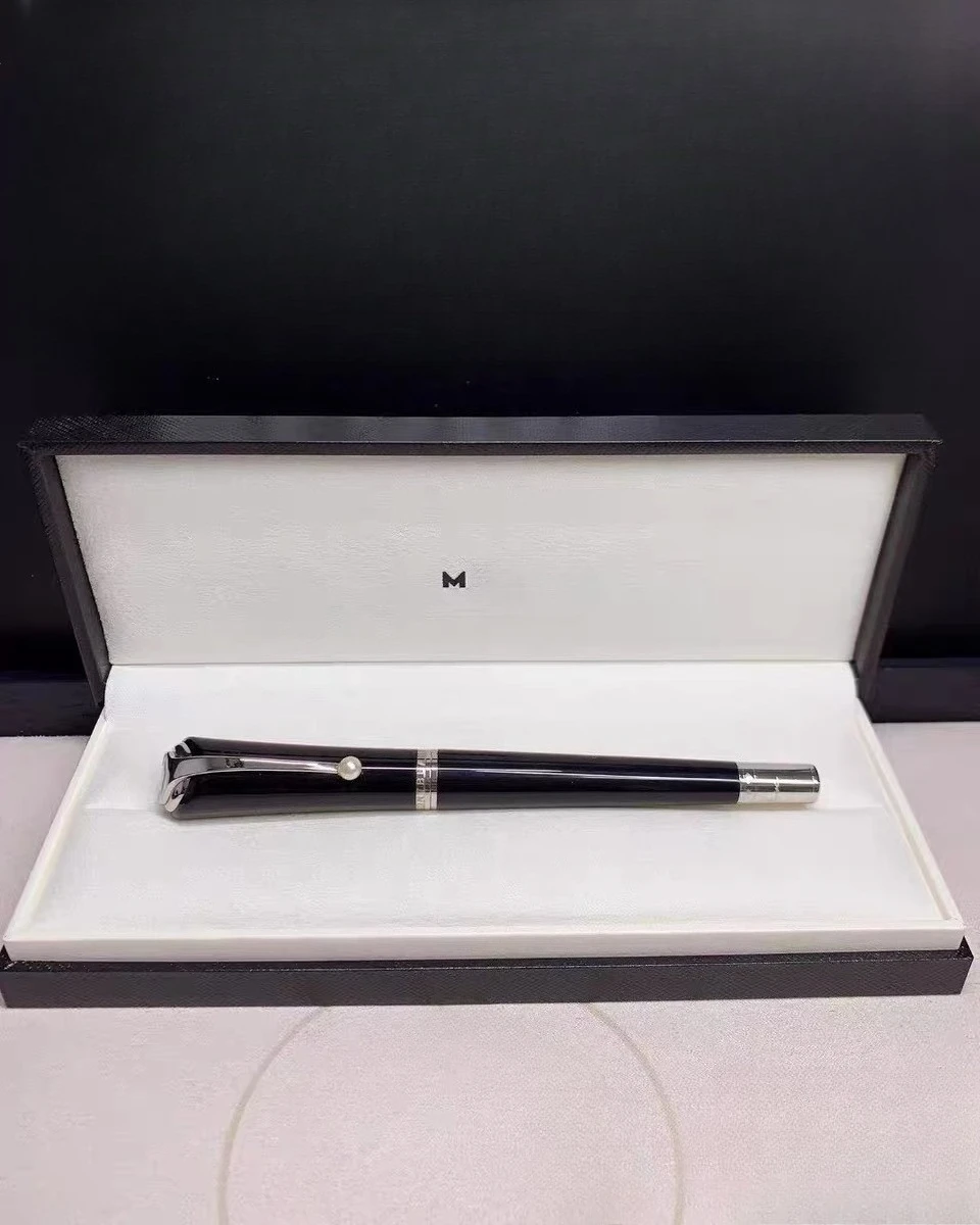 26 M Classic Cylindrical Portable Writing Pen,Gold & Silver Two-tone Decor Office Pen,Delicate Luxury Present for Festival nobox