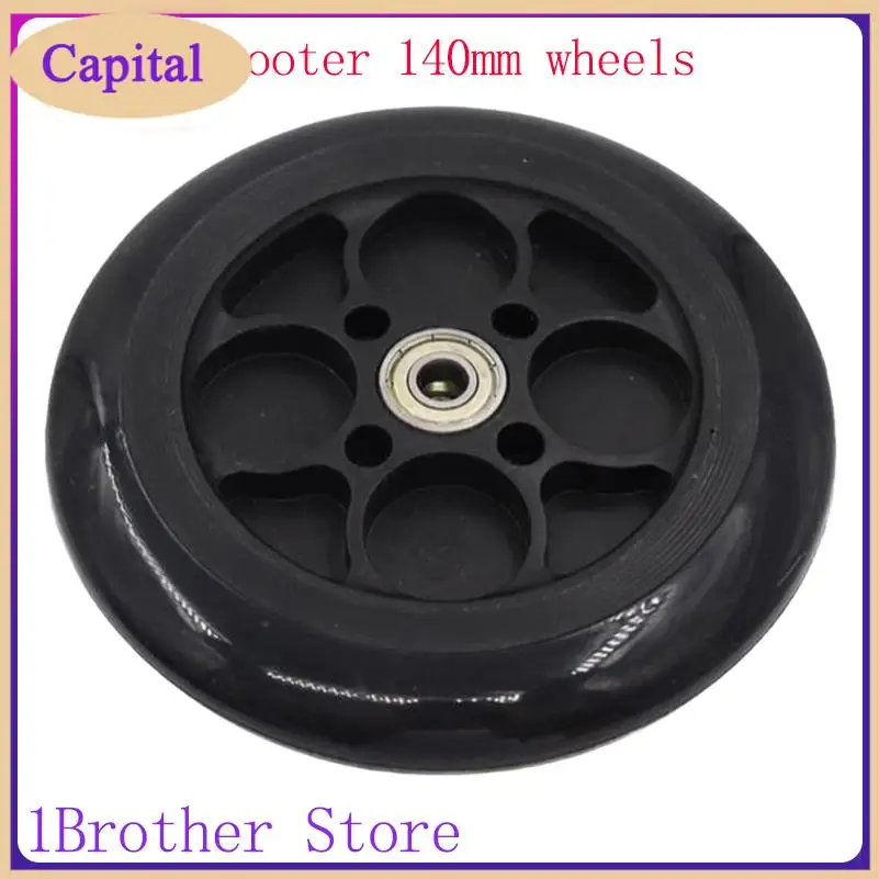 6-inch PU 140mm front wheels with transmission and brake kit electric scooter tire tube or solid tire wheels
