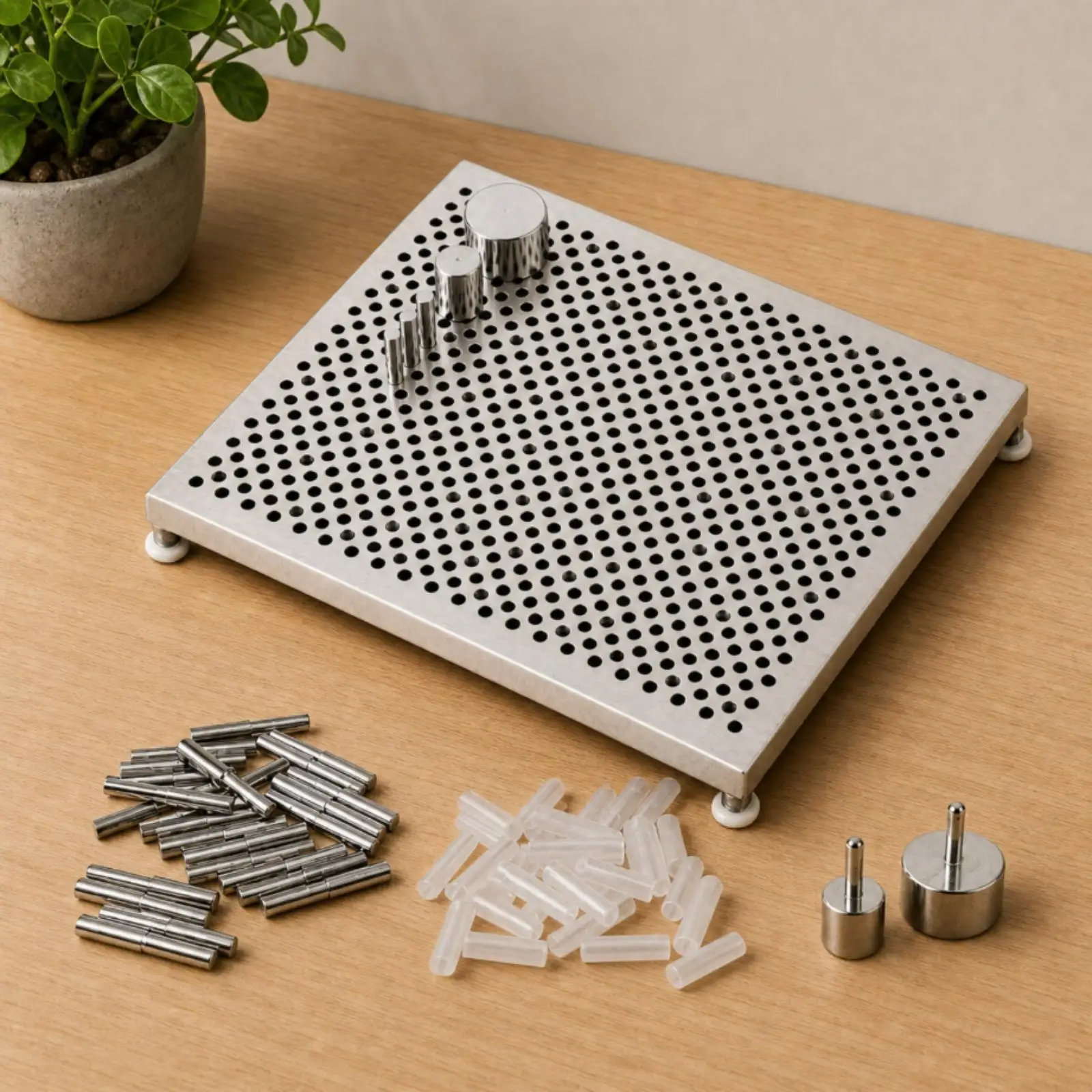 Creative Studio Wire Jig Board Aluminum Perforated Tool with Metal Posts for Custom Earring Hairpin Design