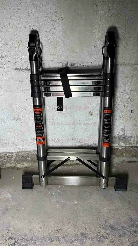 Multi-Functional Stainless Steel Folding Ladder Lifting Engineering Ladder Aluminum Alloy Portable Home Trestle Ladder