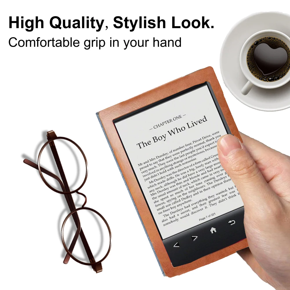 لسوني Prs T1 T2 Funda Pouch Folio أغطية جلد قارئ الكتب الرقمية حافظة واقية مع جيب إغلاق مغناطيسي