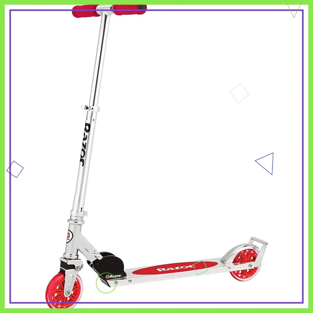 

Kick Scooter for Kids - Larger Wheels, Front Suspension, Lightweight, Foldable, Adjustable Handlebars