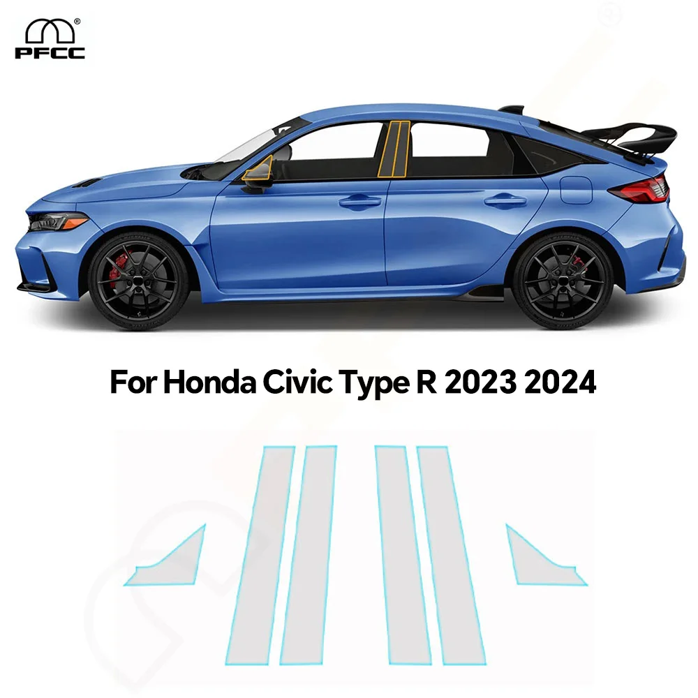 

For Honda Civic Type R 2023 2024 Car Headlight Rearview Mirror TPU Paint Protection Film Accessories Pre-cut PPF Clear Sticker