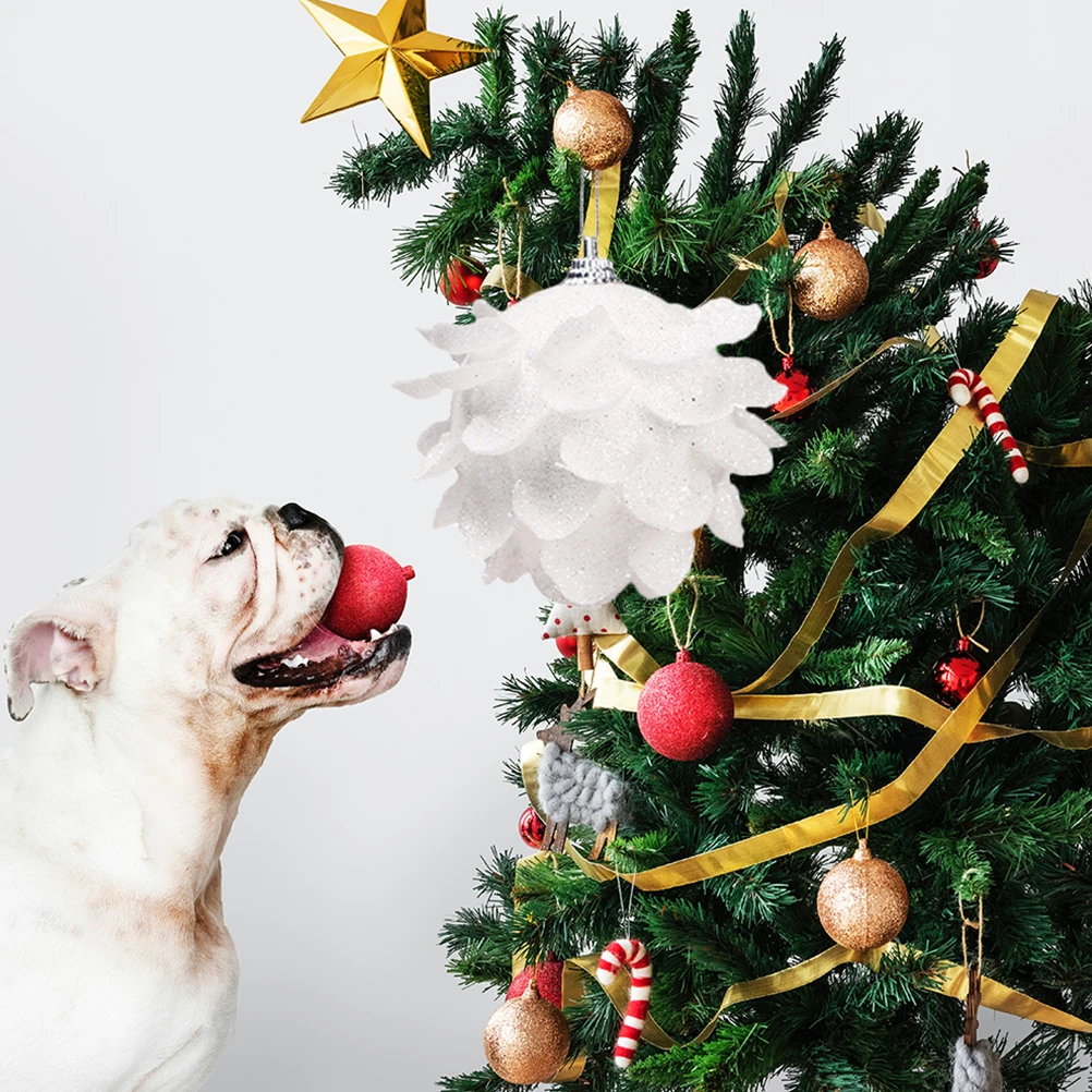 

3Pcs Christmas Balls Hanging Pendants Glitter Powder Snowball Xmas Tree Decoration Holiday Festival Party Decor