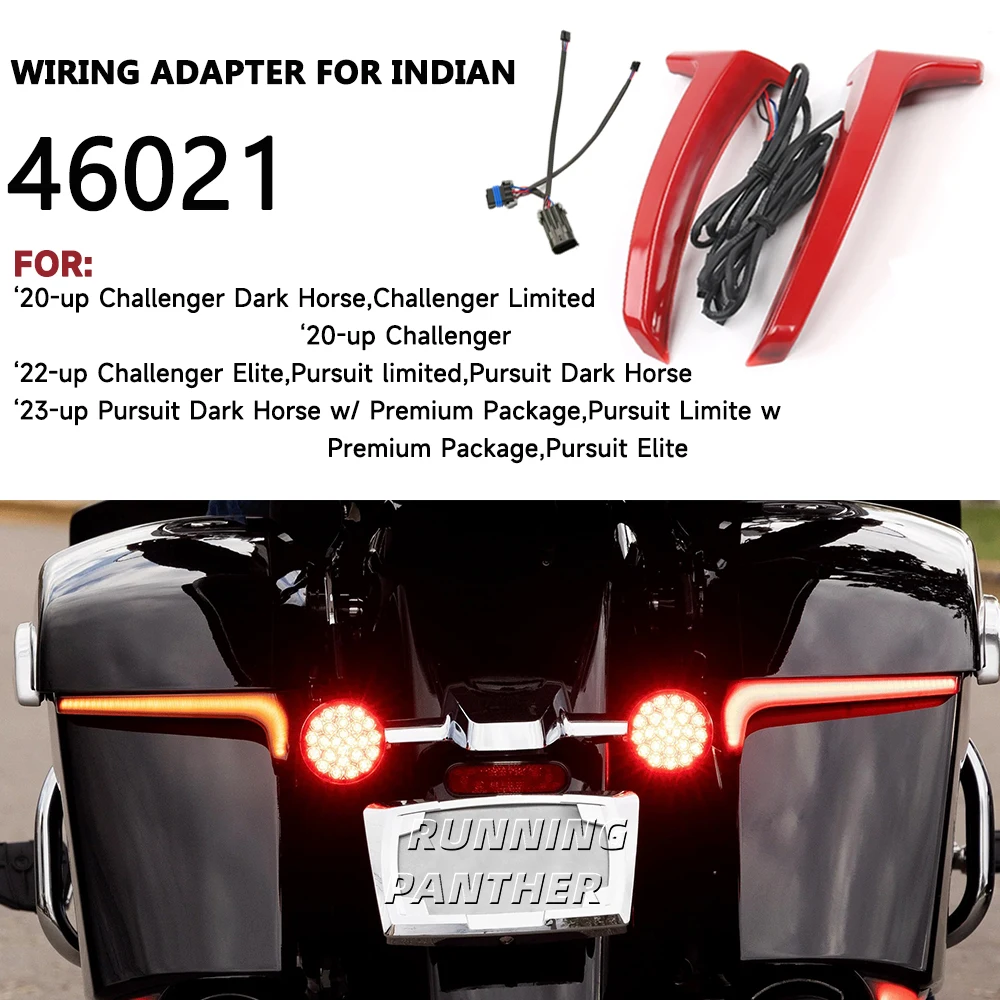 

Turn Brake Lights F​or Indian Chieftain Roadmaster Springfield Dark Horse Tracer Rear Saddlebag LED Indicator Run signal light