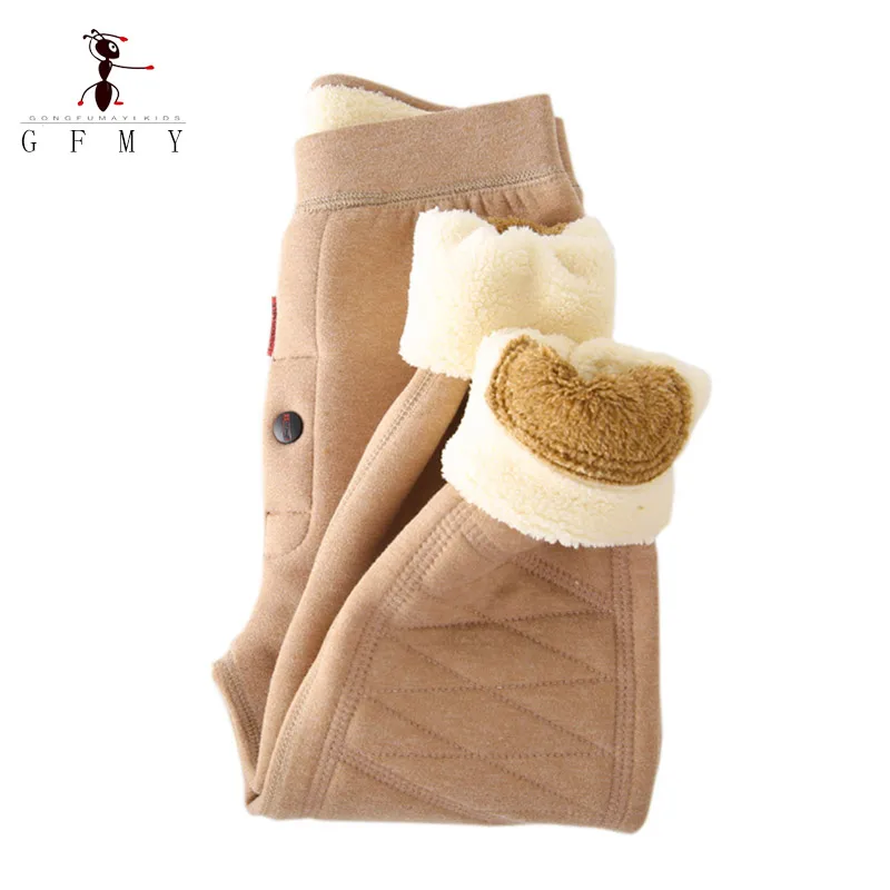 

2022 GFMY Winter Fluffing Child Boy Girl warm Full Length Panties Brand Hot 3-18 years old Children's Winter Pants