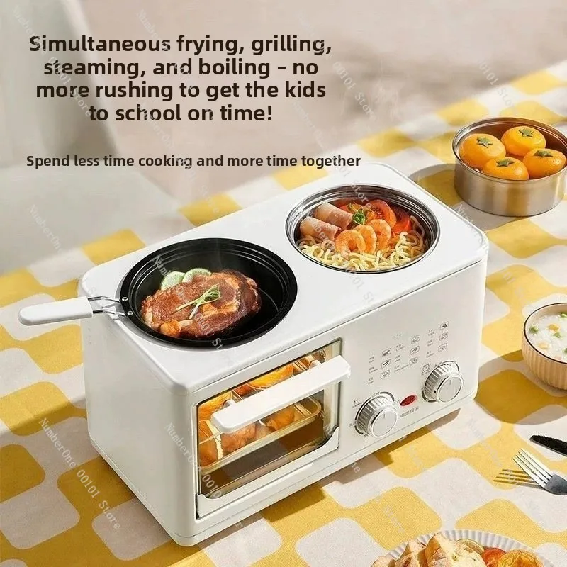 Multifunctional Breakfast Machine | Lazy Dormitory Single Four-in-One Steaming, Baking and Cooking Integrated Mini Oven
