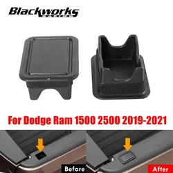 2Piece Stake Pocket Covers Rear Truck Pickup Bed Rail Stake Pocket Plugs Hole Caps For Dodge Ram 1500 2500 2019-2021 Black