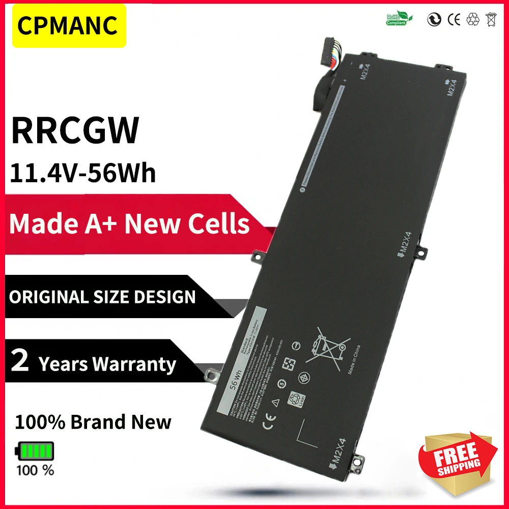 

CPMANC Новый аккумулятор для ноутбука 4GVGH RRCGW для DELL Precision 5510 для серии XPS 15 9550 1P6KD T453X