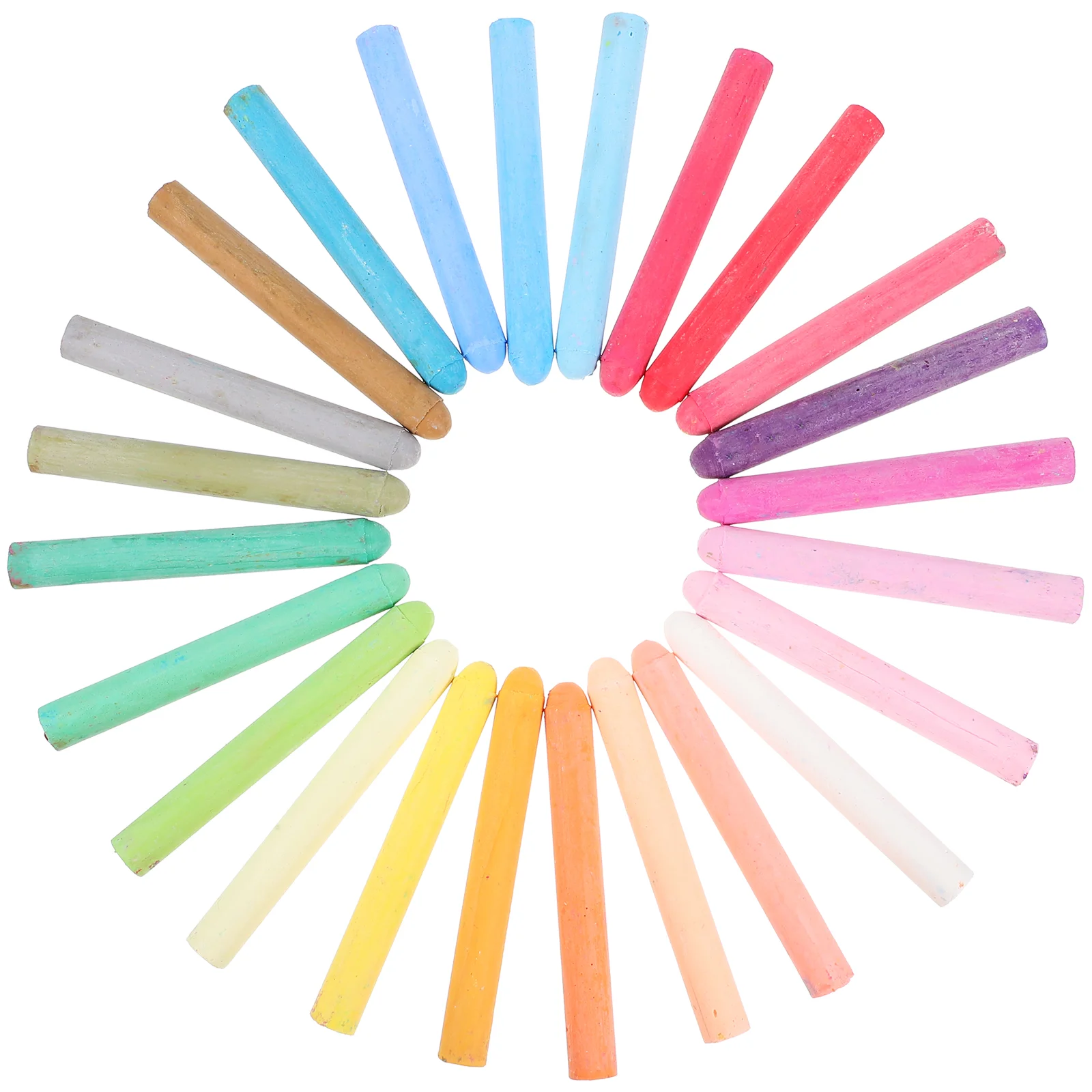 

24 Pcs Colored Dustless Chalks Pens Multi-function Drawing Erasable Solid