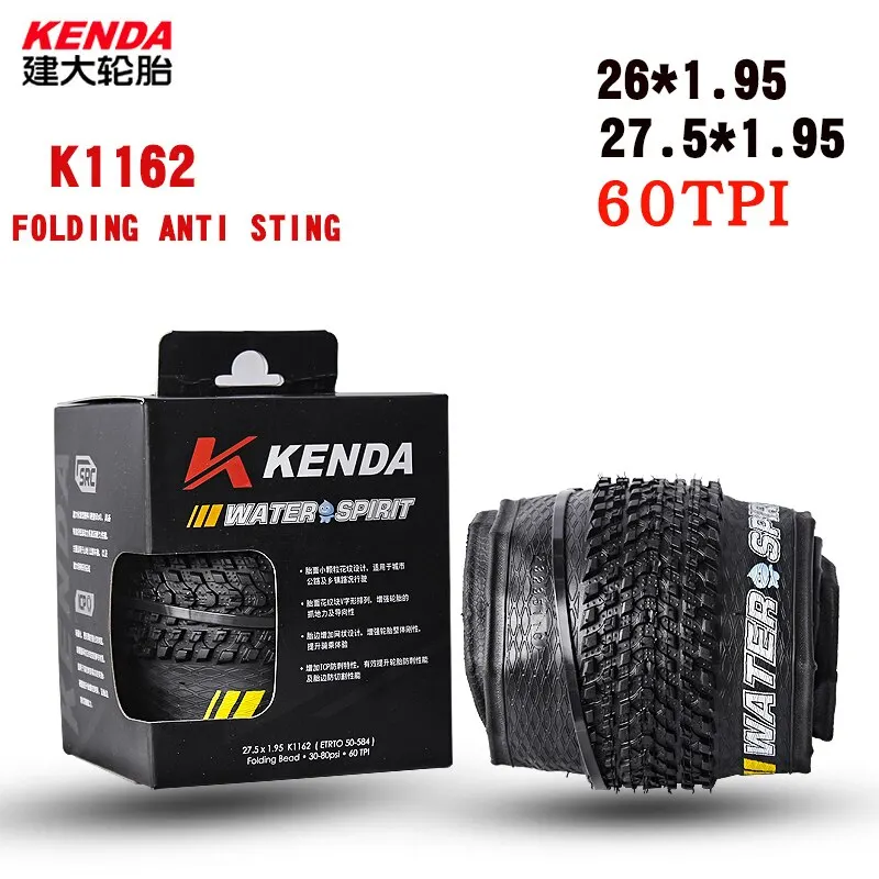 Kenda bicycle tire 26er 26x1.95 60tpi k1162 MTB mountain bike tires ICP 27.5*1.95 anti puncture for urban road folding tyre