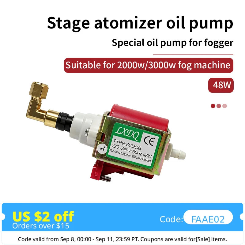 Smoke Machine 55DCB 48W 110V/220V Oil Pump 3000W Fog Smoke Machine Oil Pump Sturdy Replace Parts for Stage Performance