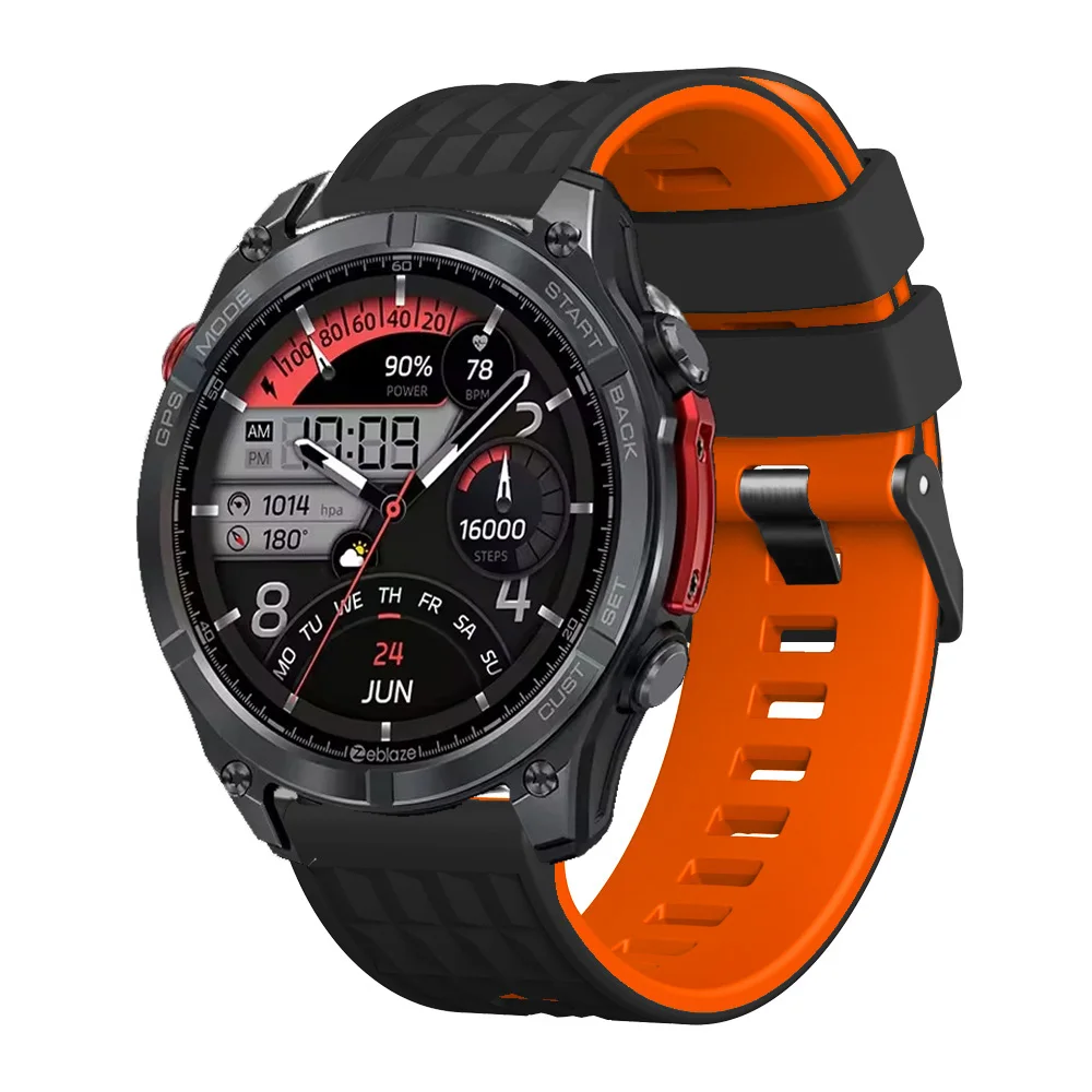 For Zeblaze Stratos 4/GTR 3 Pro 22mm Silicone Smart Watch Strap Watchband for Zeblaze Btalk 2 Lite/Vibe 7 Pro/Beyond 3Pro correa - Image 3